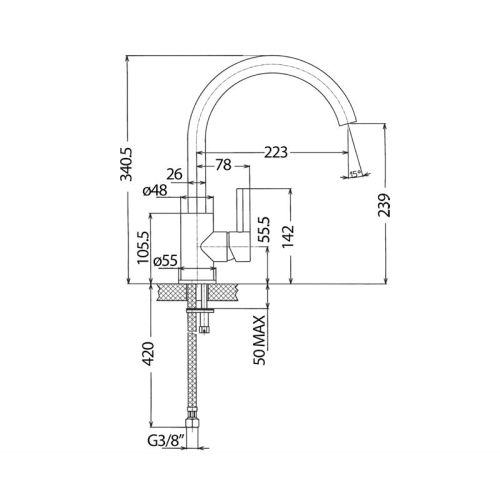 ΜΠΑΤΑΡΙΑ ΚΟΥΖΙΝΑΣ ΧΡΩΜΕ Teorema JABiL NEW 173527